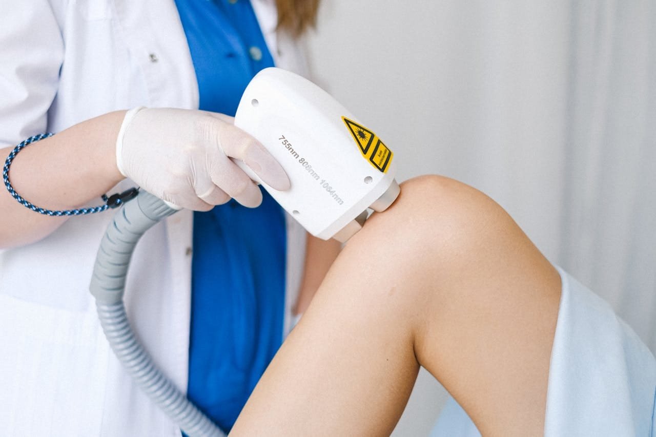Professional woman laser hair removal